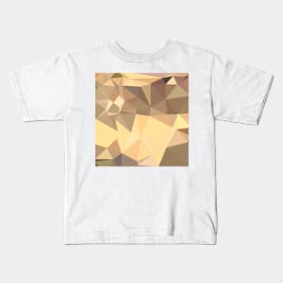 Flavescent Yellow Abstract Low Polygon Background Kids T-Shirt